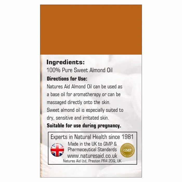 زيت اللوز الحلو النقي 150 مل - Natures Aid Pure Sweet Almond Oil 150 ml