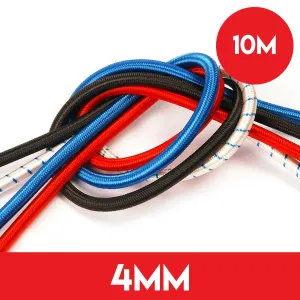 10m of 4mm Shockcord Elastic Bungee Rope - Black
