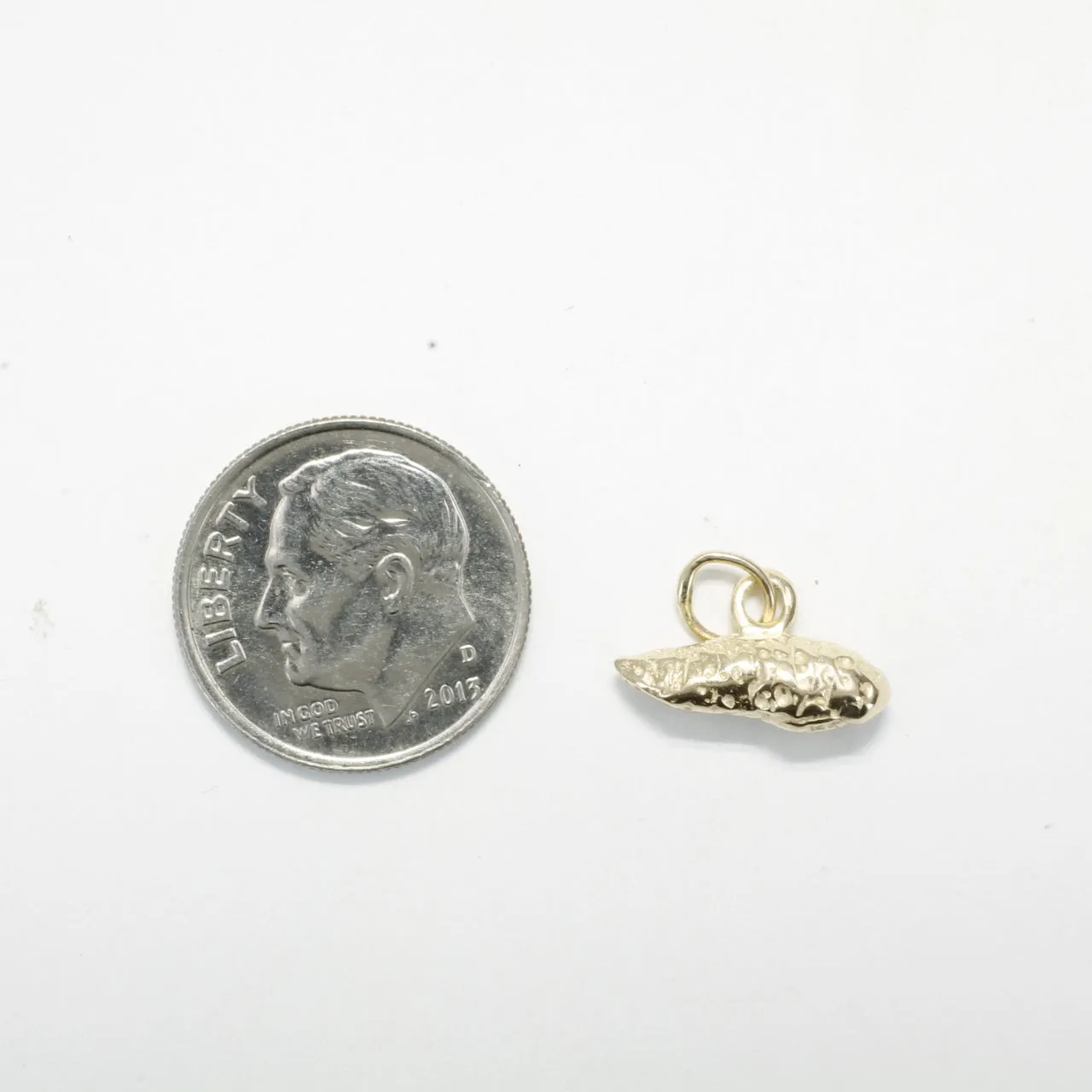 14kt Solid Gold Sweet Potato Charm for her charm bracelet
