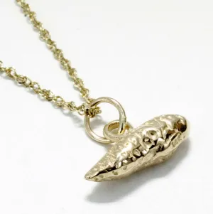 14kt Solid Gold Sweet Potato Pendant Charm Necklace for her