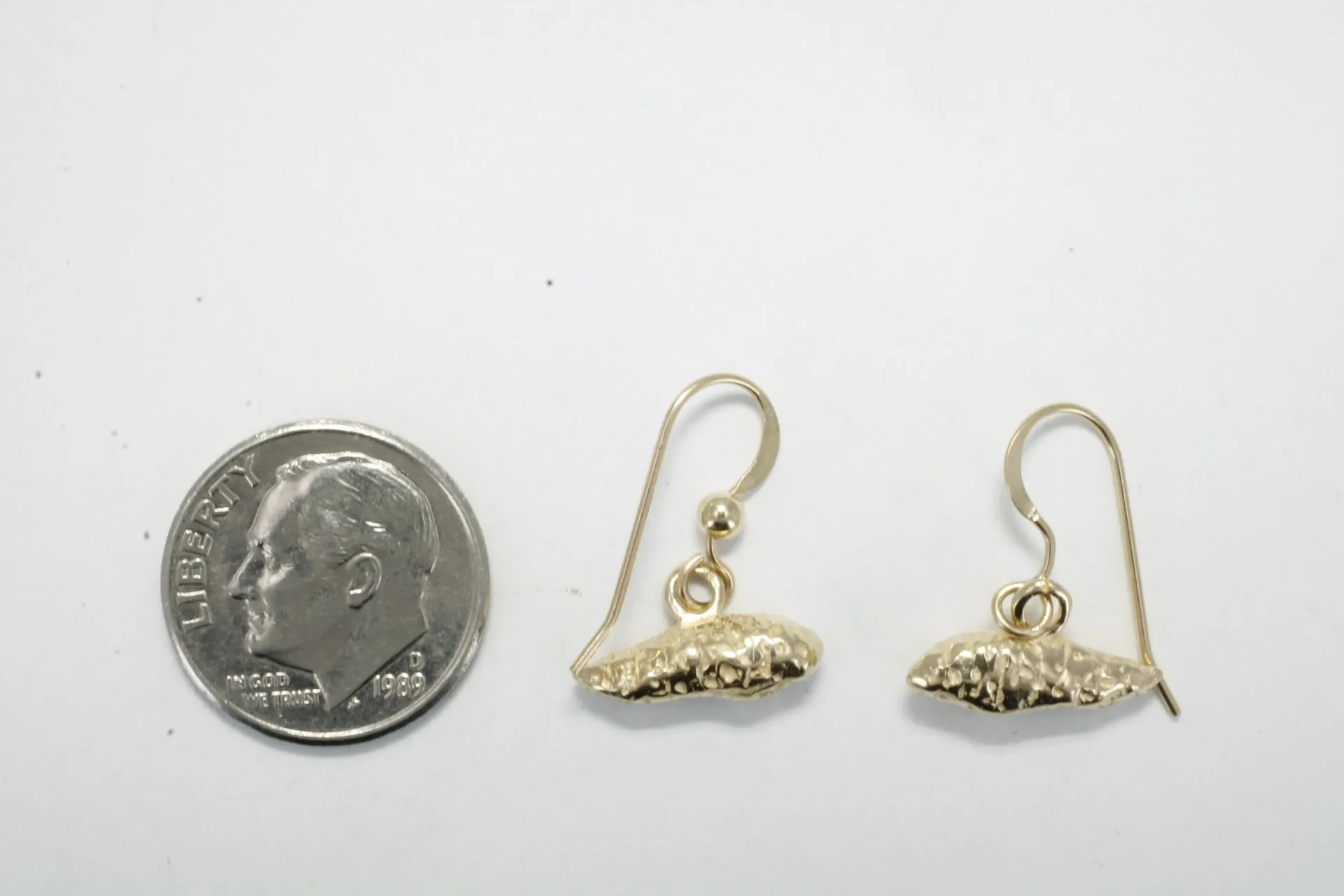 14kt Yellow Gold Sweet Potato Dangle Earrings
