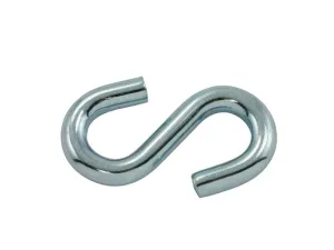 2-1/2" X 0.250 Bright Zinc "S" Hook, 50