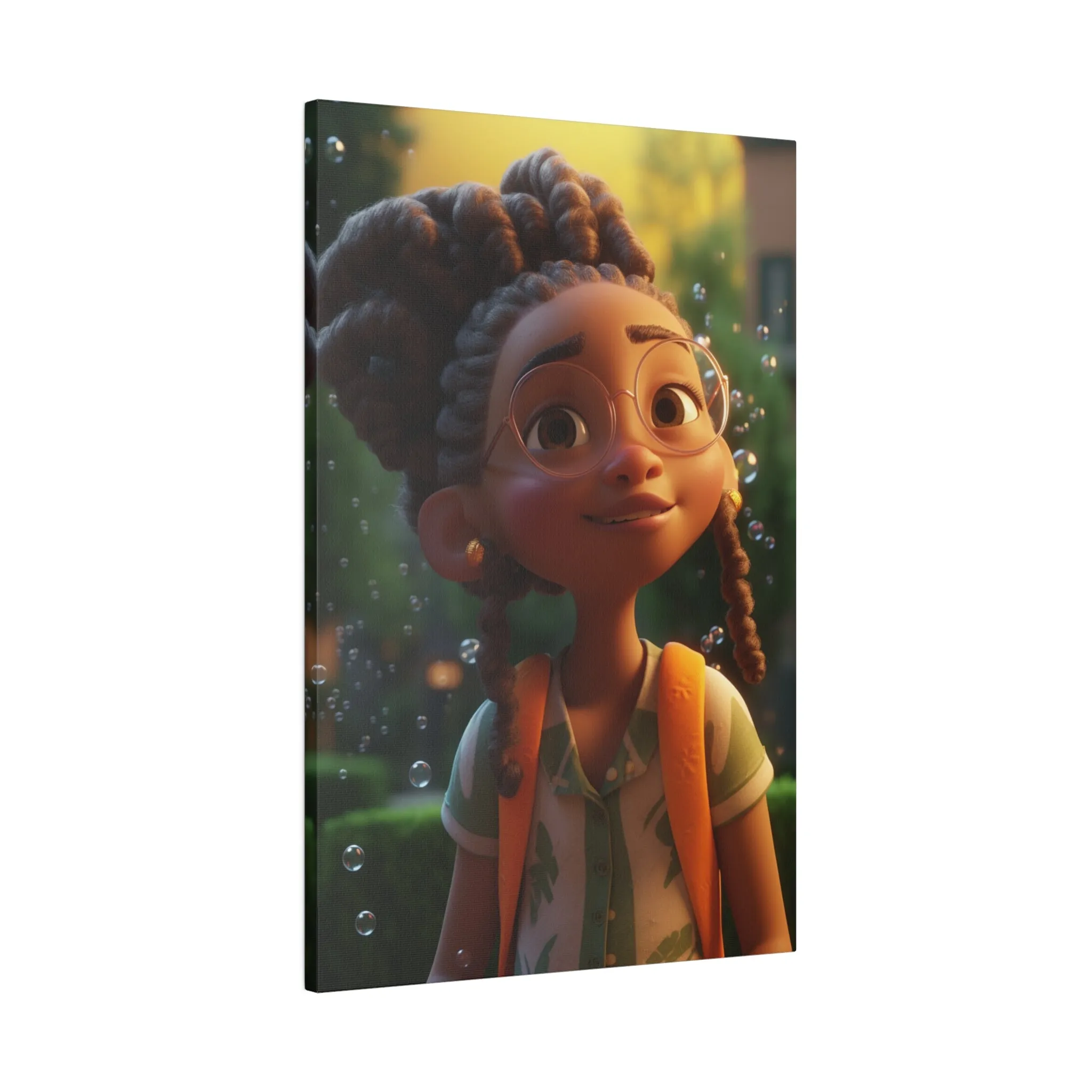 2 Bubble Shower Black Girl Magic Matte Canvas, Stretched, 1.25