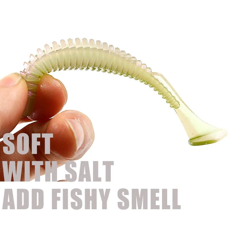 2022 supercontinent new t tail 51mm/76mm/101mm predator&#39;s soft lure, artificial lure for bass fishing With salt add fishy smel