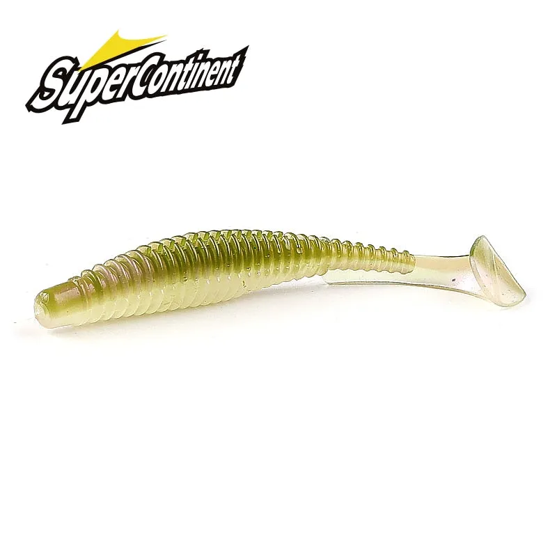 2022 supercontinent new t tail 51mm/76mm/101mm predator&#39;s soft lure, artificial lure for bass fishing With salt add fishy smel
