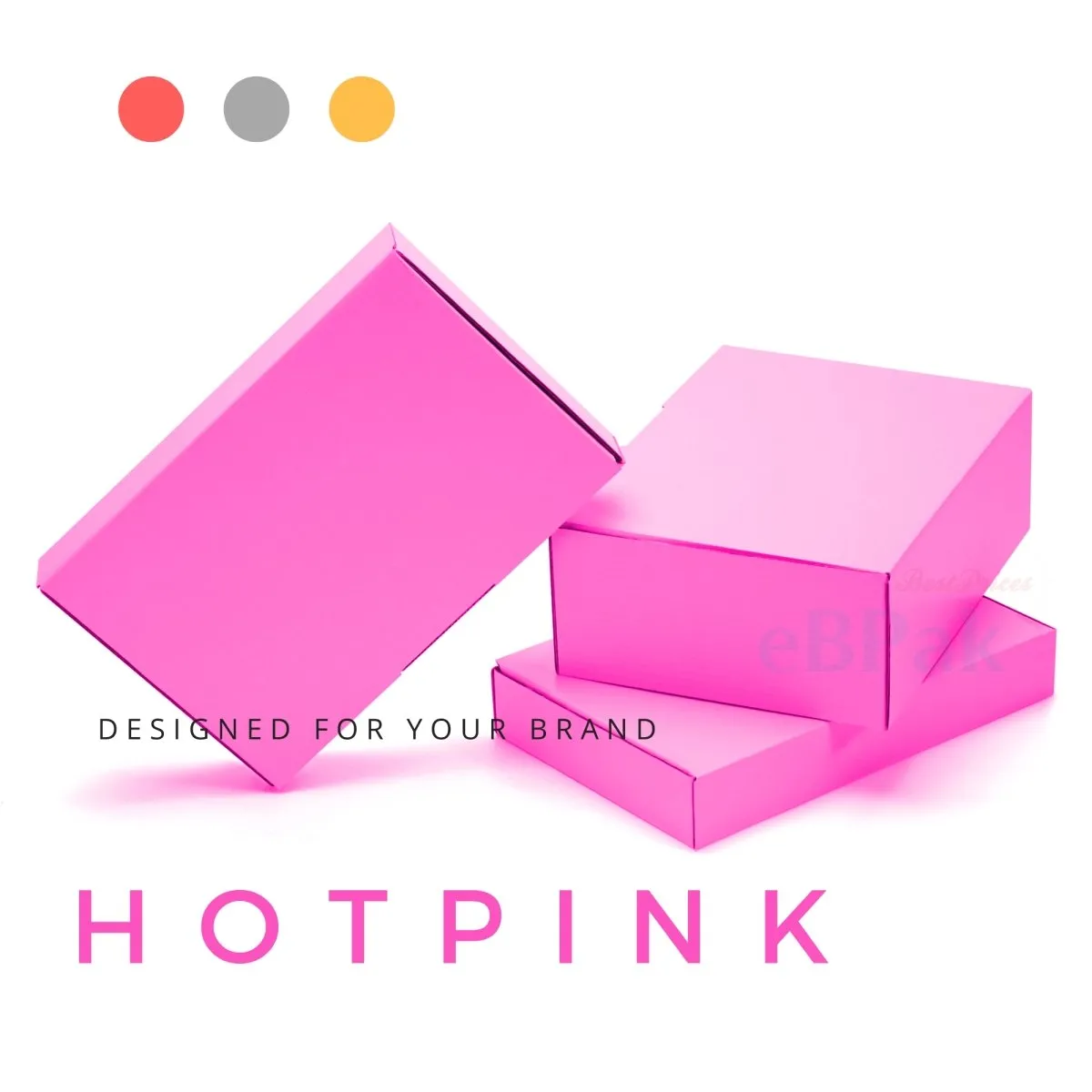 240 x 125 x 75mm Die cut Hot Pink Mailing Box B73
