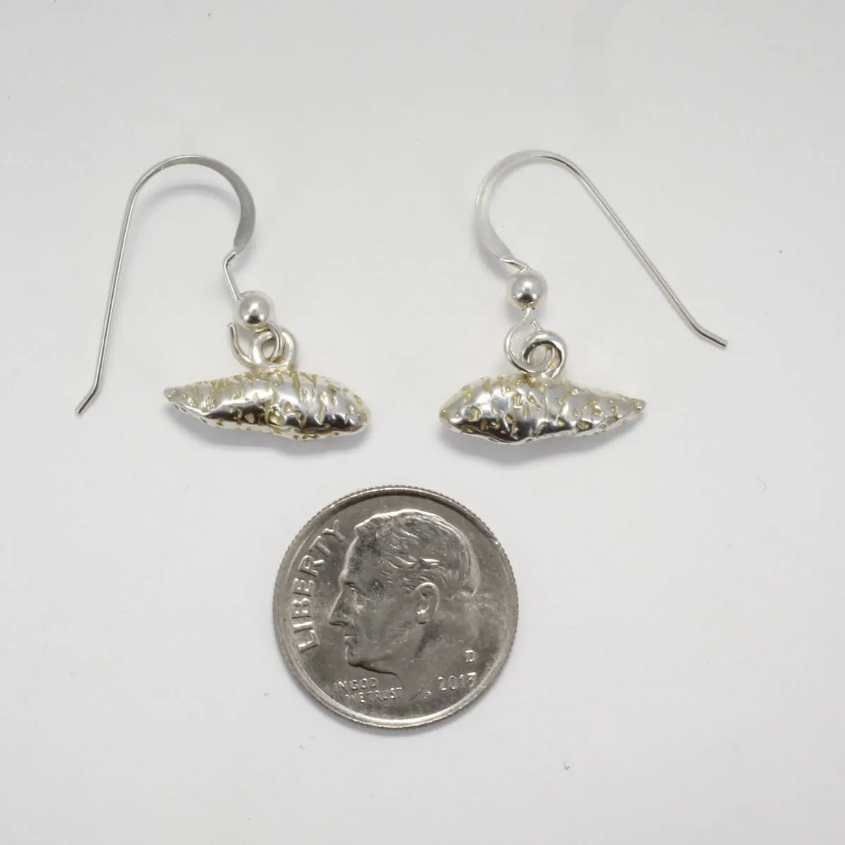 925 Sterling Silver Sweet Potato Dangle Earrings