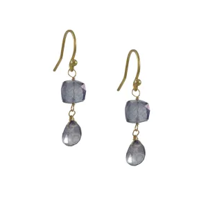 A. V. Max - Blue Mystic Quartz Double Drop Earrings