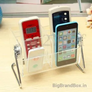 Acrylic Rotating Remote Control - cum - Jewelry Holder