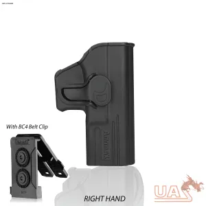 Amomax Holster Glock 19/23/32/19X with MOLLE & Belt Clip  - Black