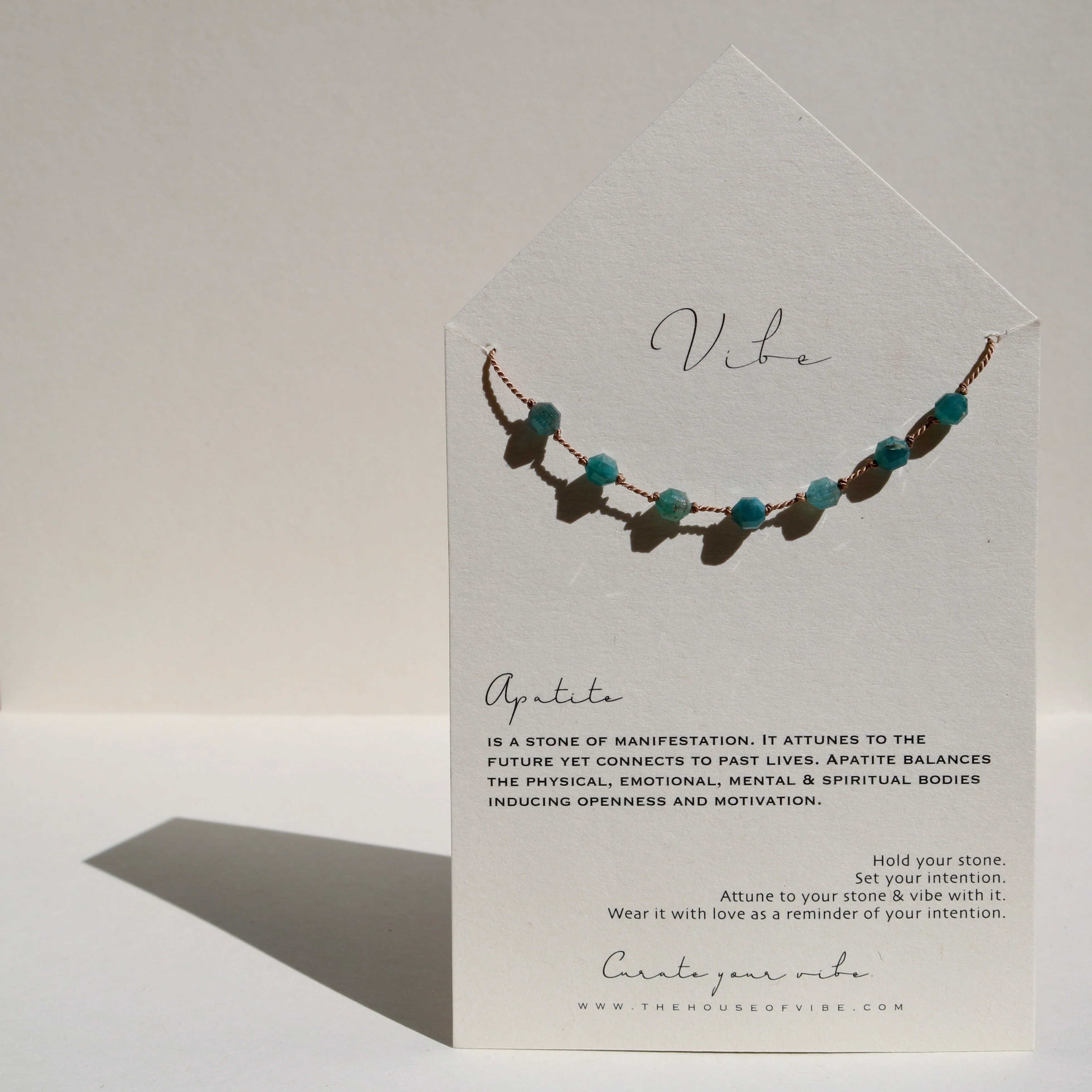 APATITE ENERGY PRISMS NECKLACE