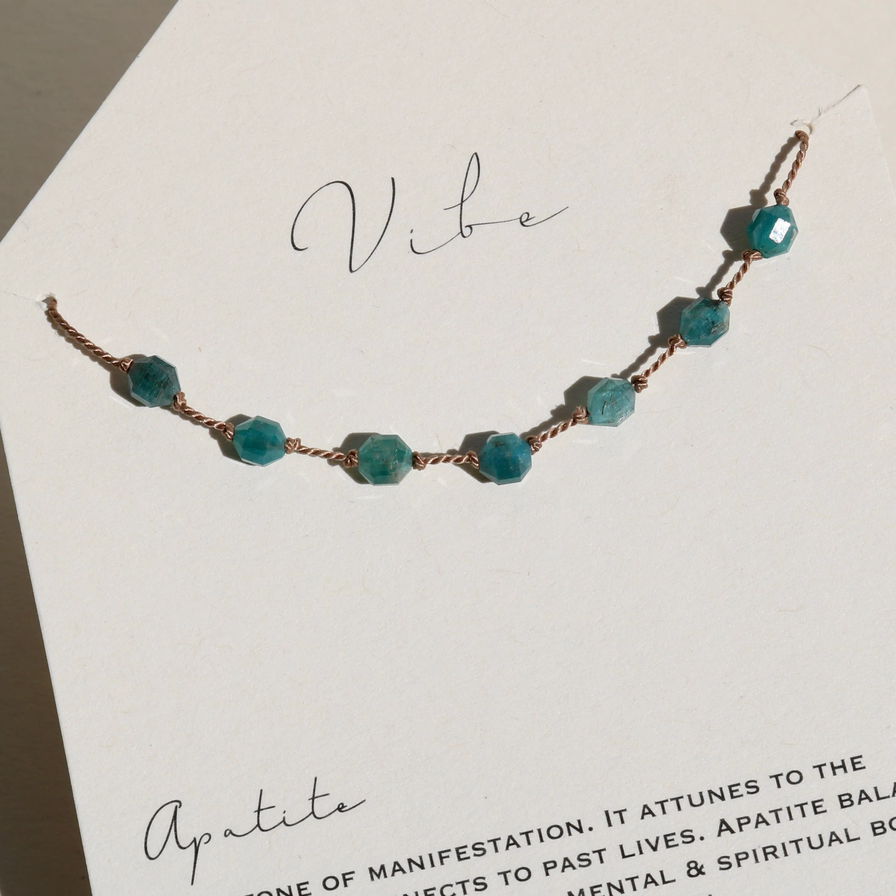 APATITE ENERGY PRISMS NECKLACE