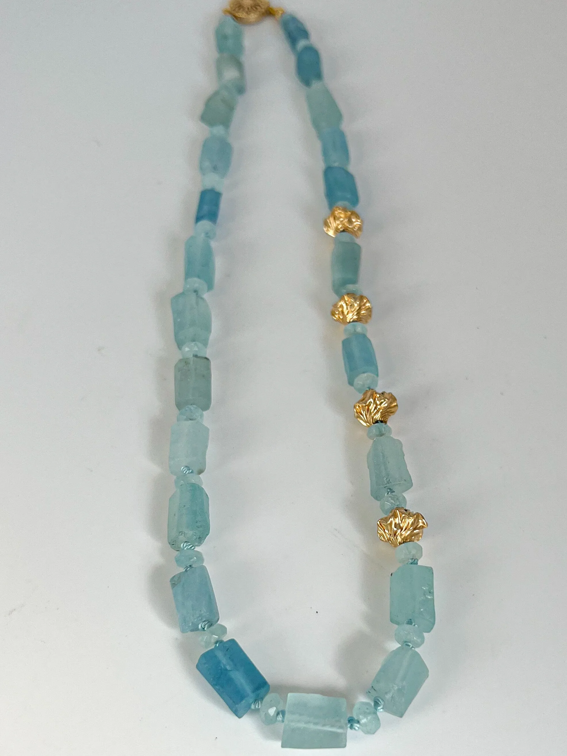 Aquamarine Nuggets Short Necklace