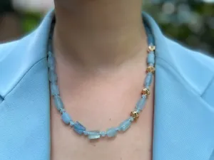 Aquamarine Nuggets Short Necklace