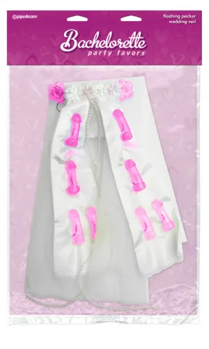Bachelorette Party Favors Flashing Pecker Wedding Veil