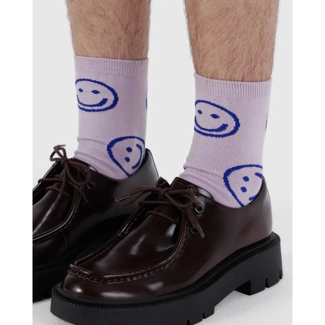 Baggu - Adult crew socks - Dusty Pink Happy