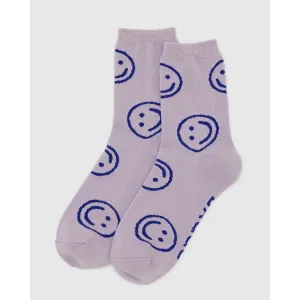 Baggu - Adult crew socks - Dusty Pink Happy