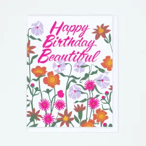 Beautiful Bright Birthday Flowers Card