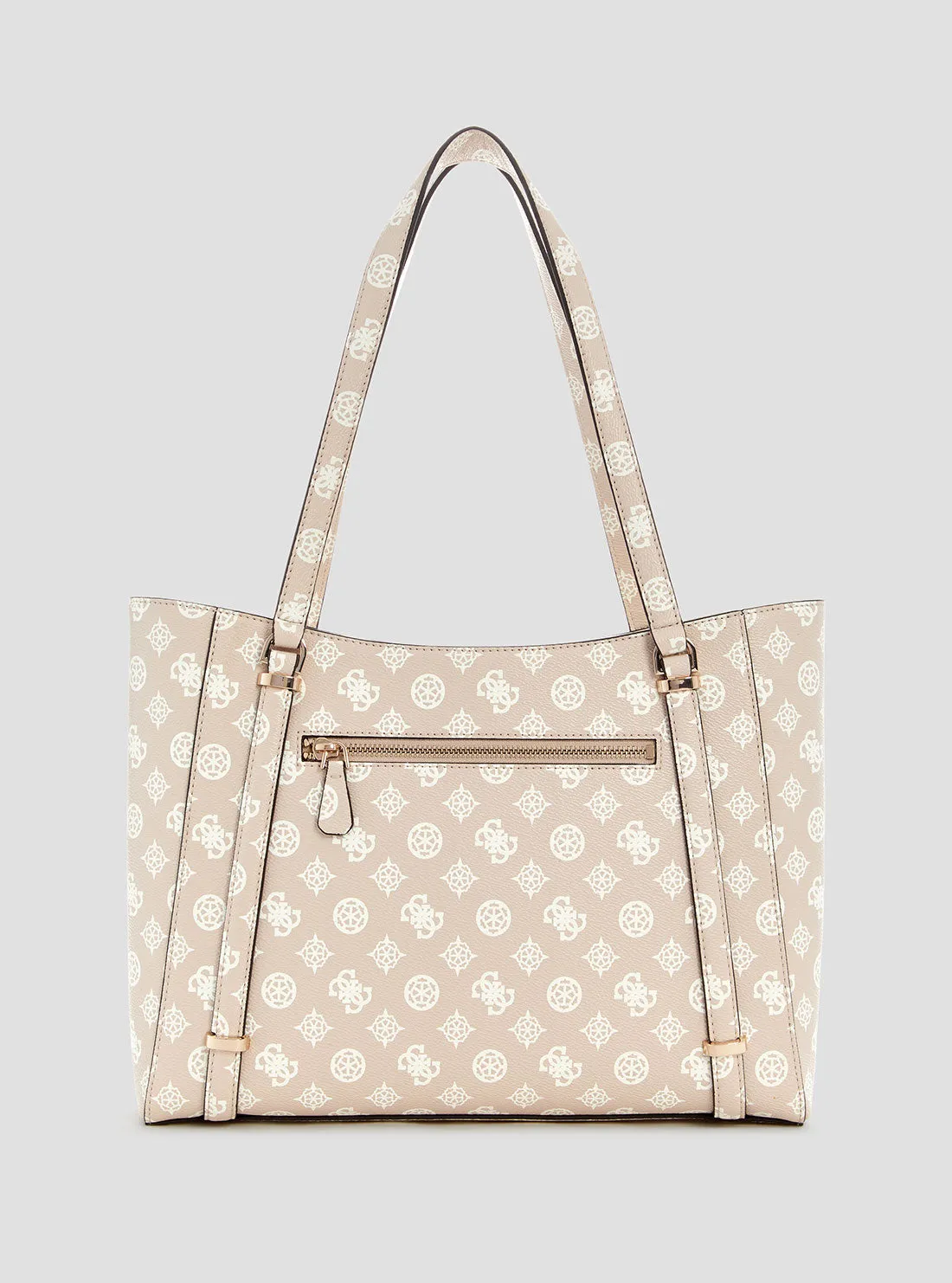 Beige Logo Elite Tote Bag