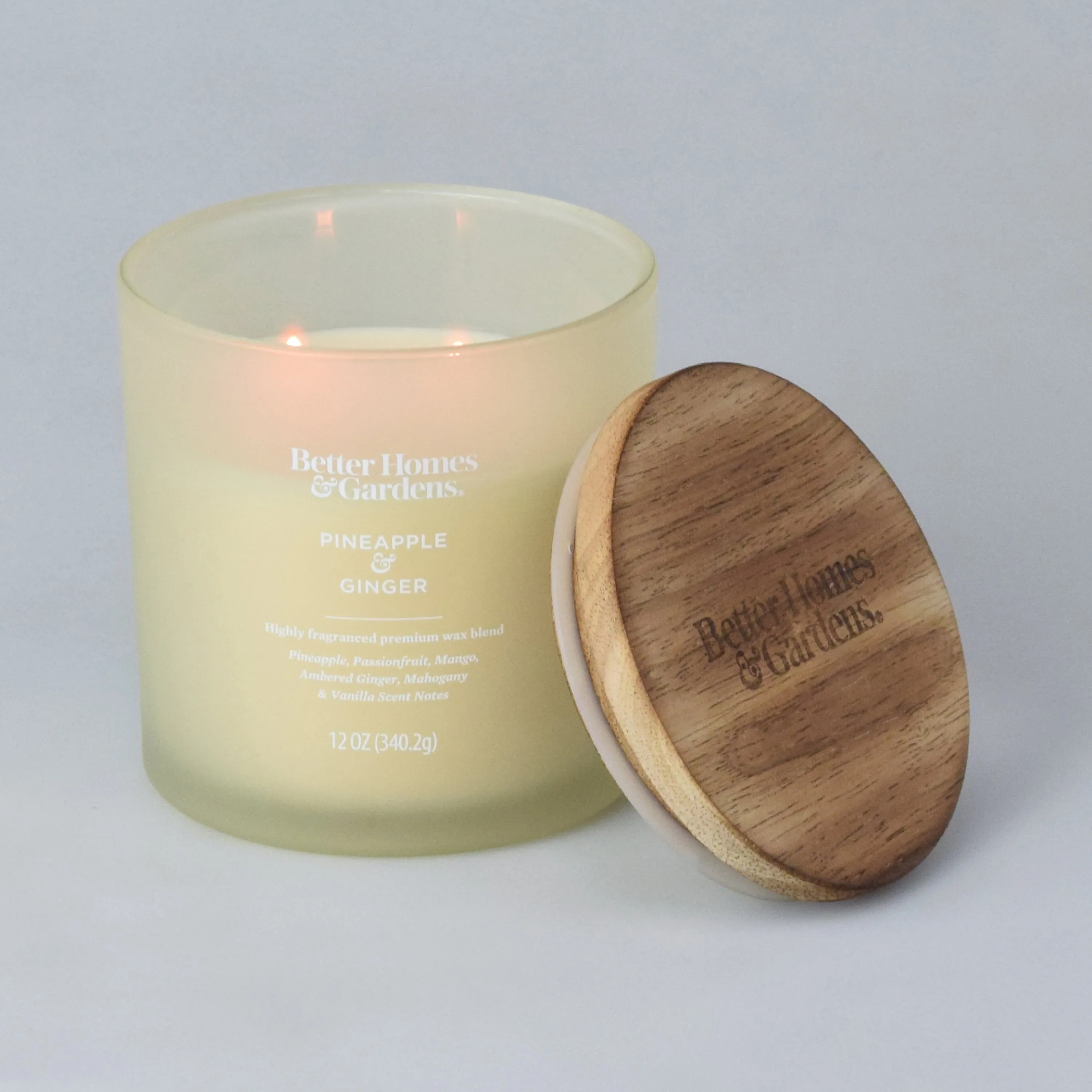 Better Homes & Gardens Pineapple & Ginger Scented 12 oz 2-Wick Candle