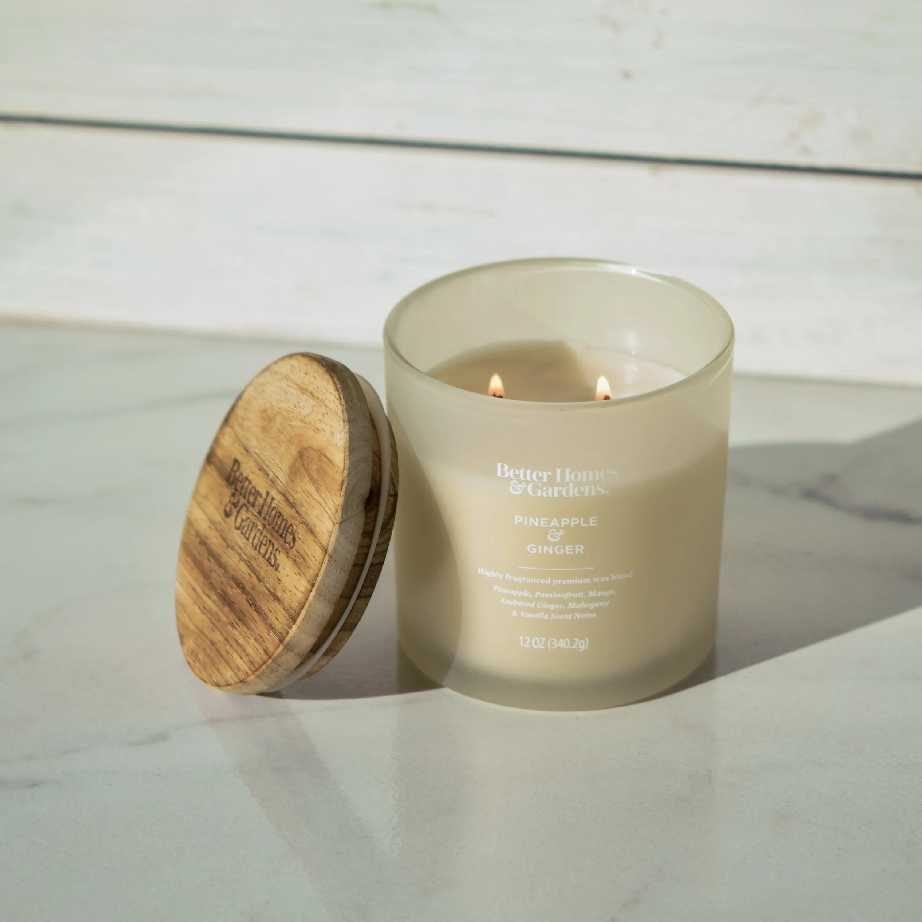 Better Homes & Gardens Pineapple & Ginger Scented 12 oz 2-Wick Candle