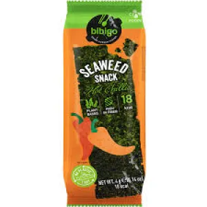 BIBIGO, SEAWEED SNACK HOT CHILLI 4G
