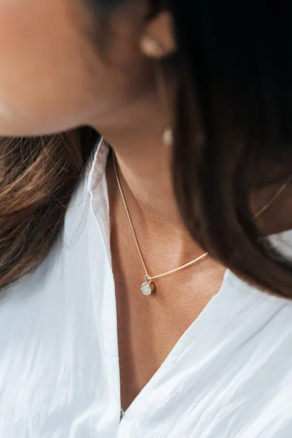 Bilateral Cremation Necklace in 14K Rose Gold