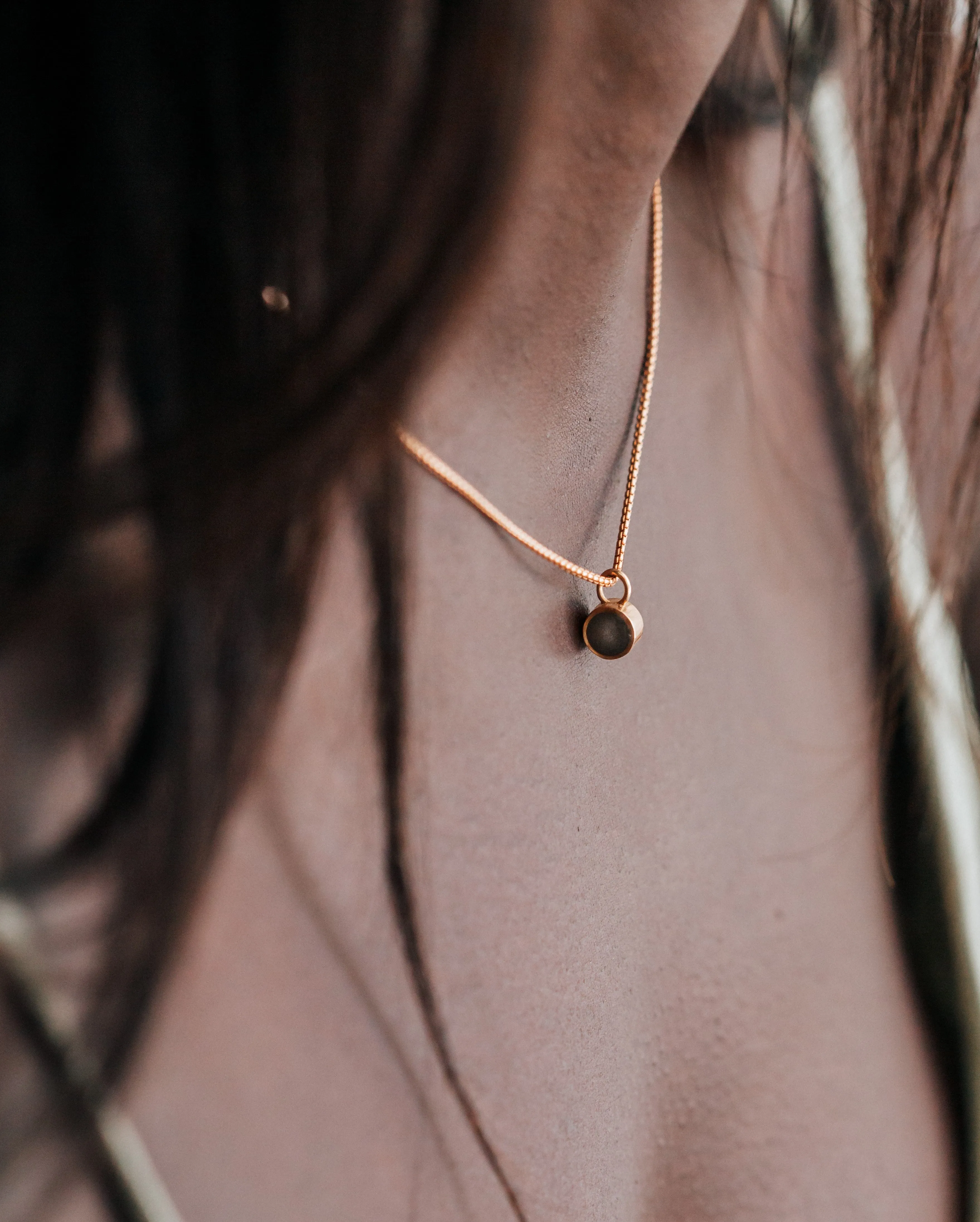 Bilateral Cremation Necklace in 14K Rose Gold