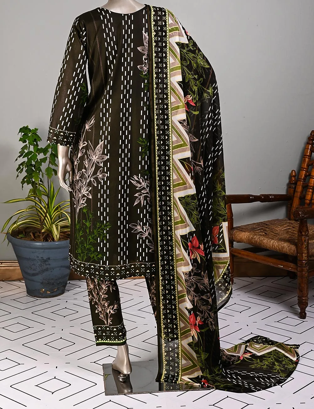 BLC-08 - Serendipity | Un-Stitched Embroidered Lawn Dress