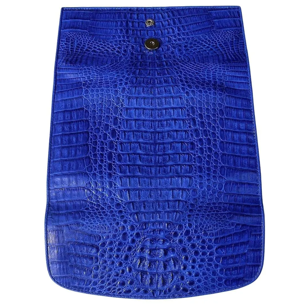 Blue Genuine Crocodile Skin Leather Women's Wallet Purse