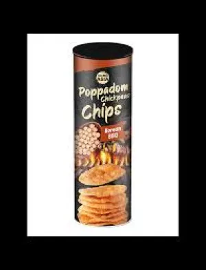 BONASIA, POPPADUM CHICKPEA CHIPS KOREA BBQ 70G