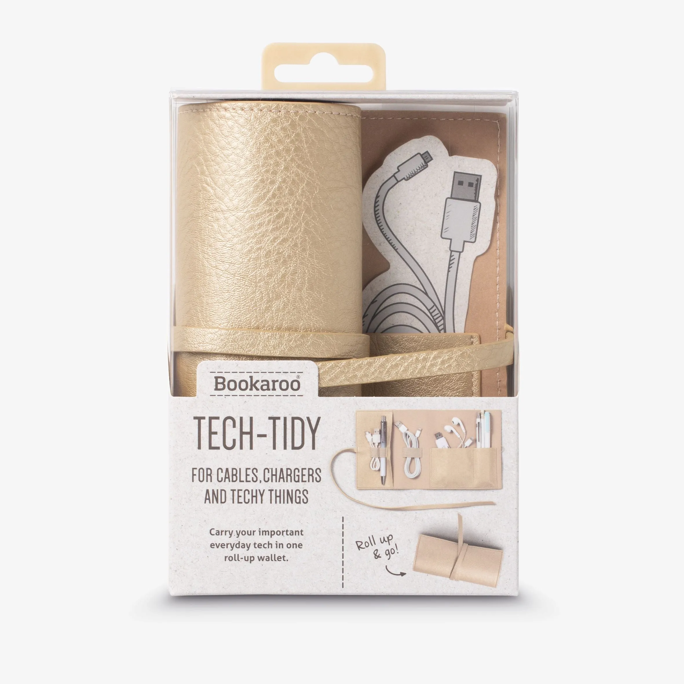 BOOKAROO TRAVEL TECH TIDY - GOLD