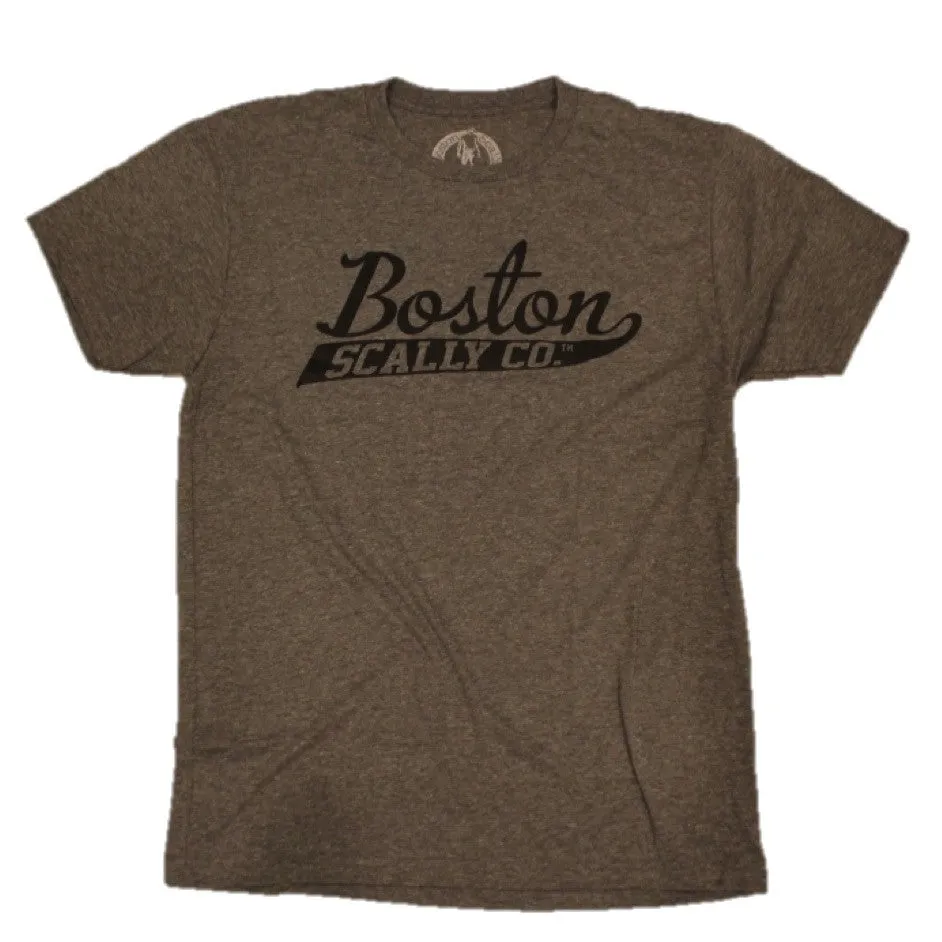 Boston Scally The Original Tee T-Shirt - Grey with Black Script