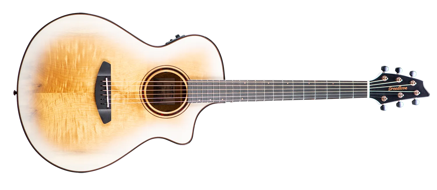 Breedlove Limited Edition Pursuit Exotic S Concert White Sand CE Myrtlewood-Myrtlewood