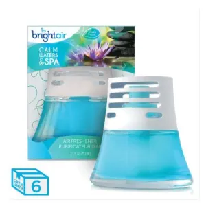 BRIGHT AIR Scented Oil Air Freshener, Calm Waters and Spa, Blue, 2.5oz, 900115CT