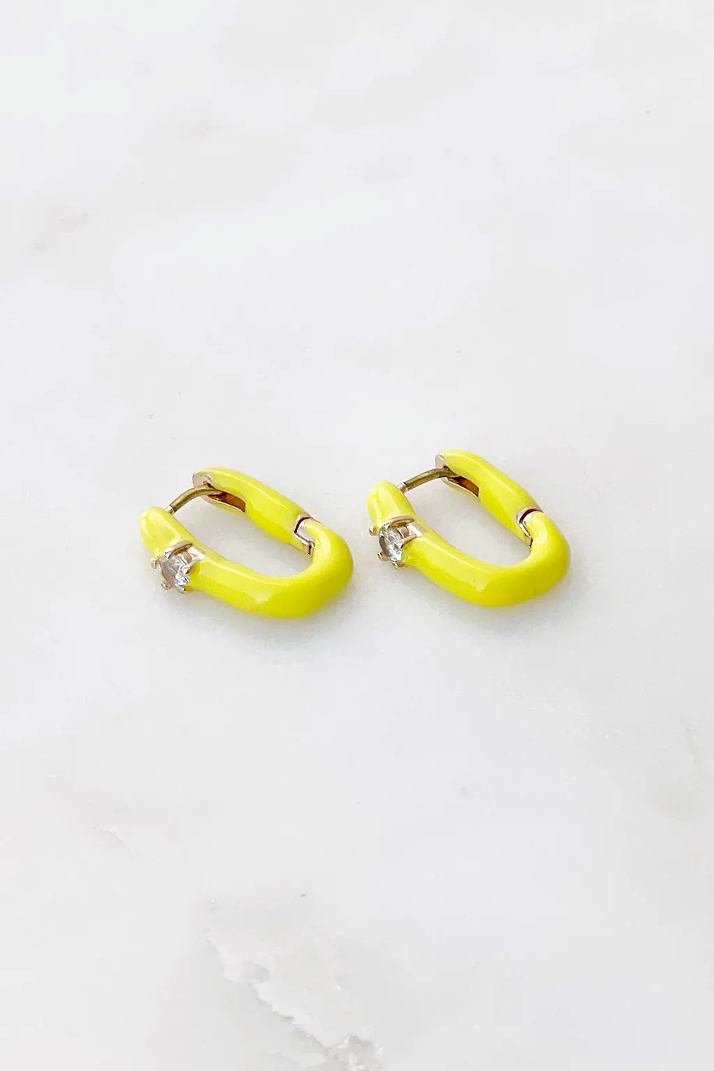 Bright Enamel CZ Huggies