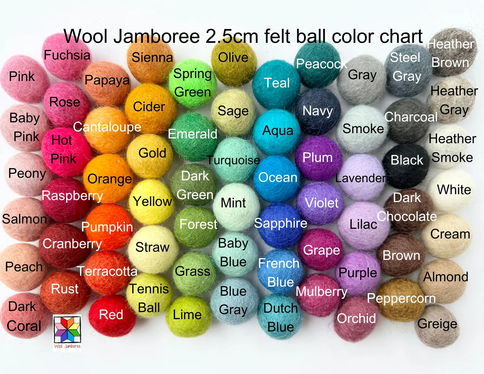 Bright Fall Wool Acorns