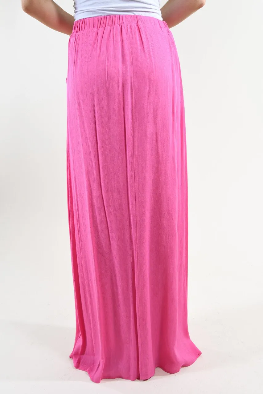 Bright Pink Maxi Skirt