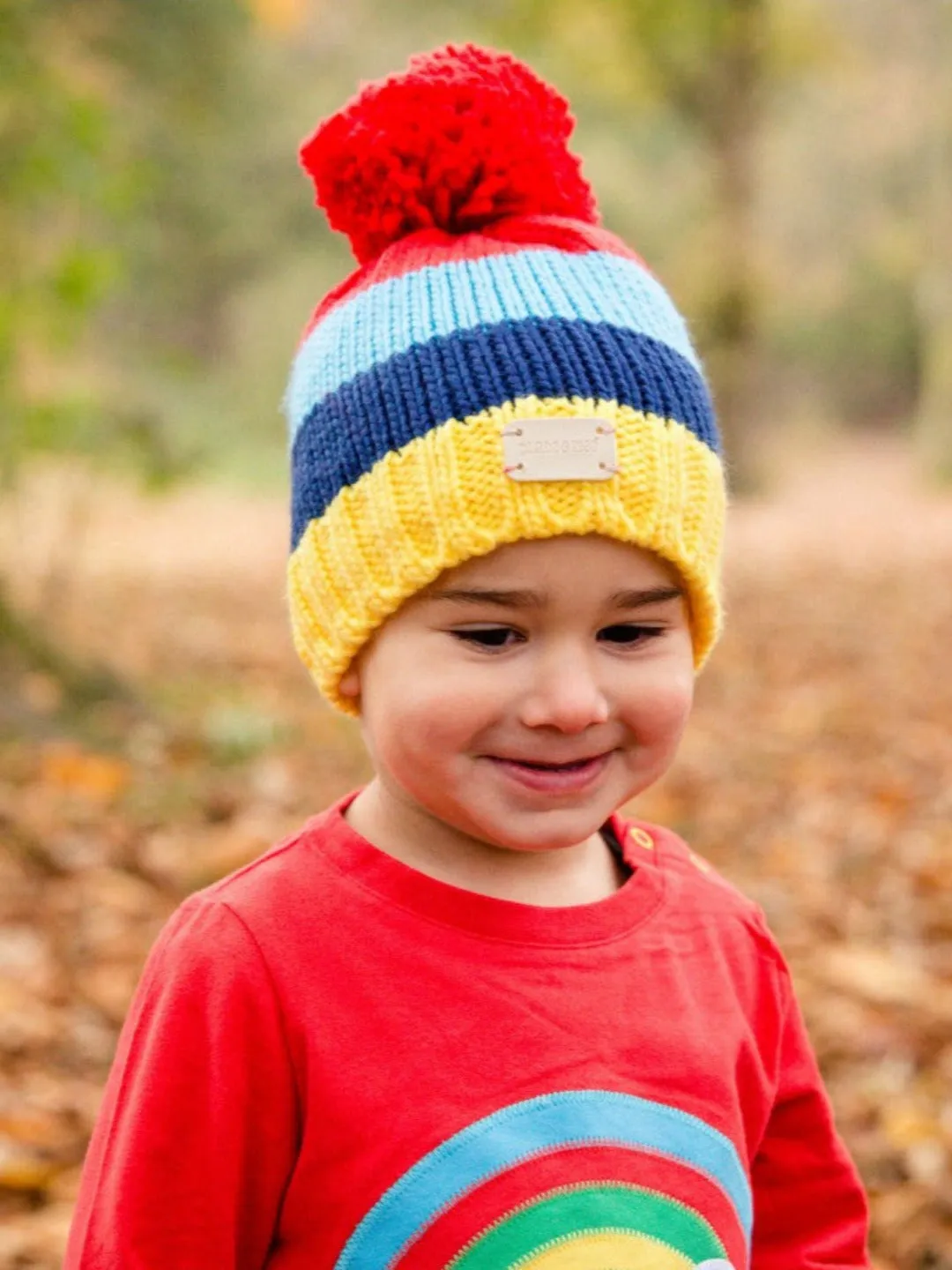 Bright Stripe Bobble Hat