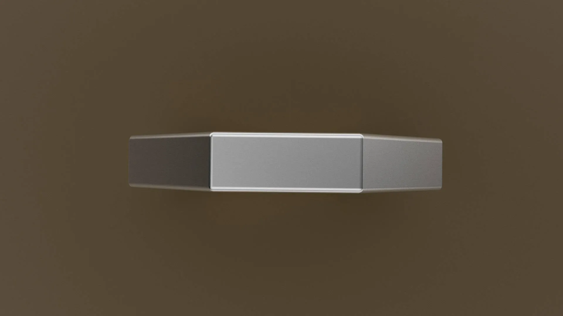 Brushed White Gold 4mm Octagon Bolt Wedding Band