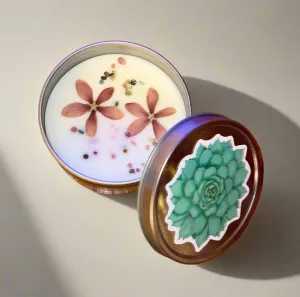 Calming Coconut 8 oz Wickless Crystal Infused Candle