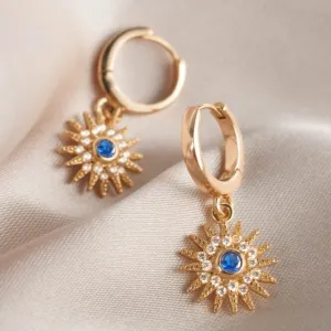 Celestial Burst Hoop Earrings