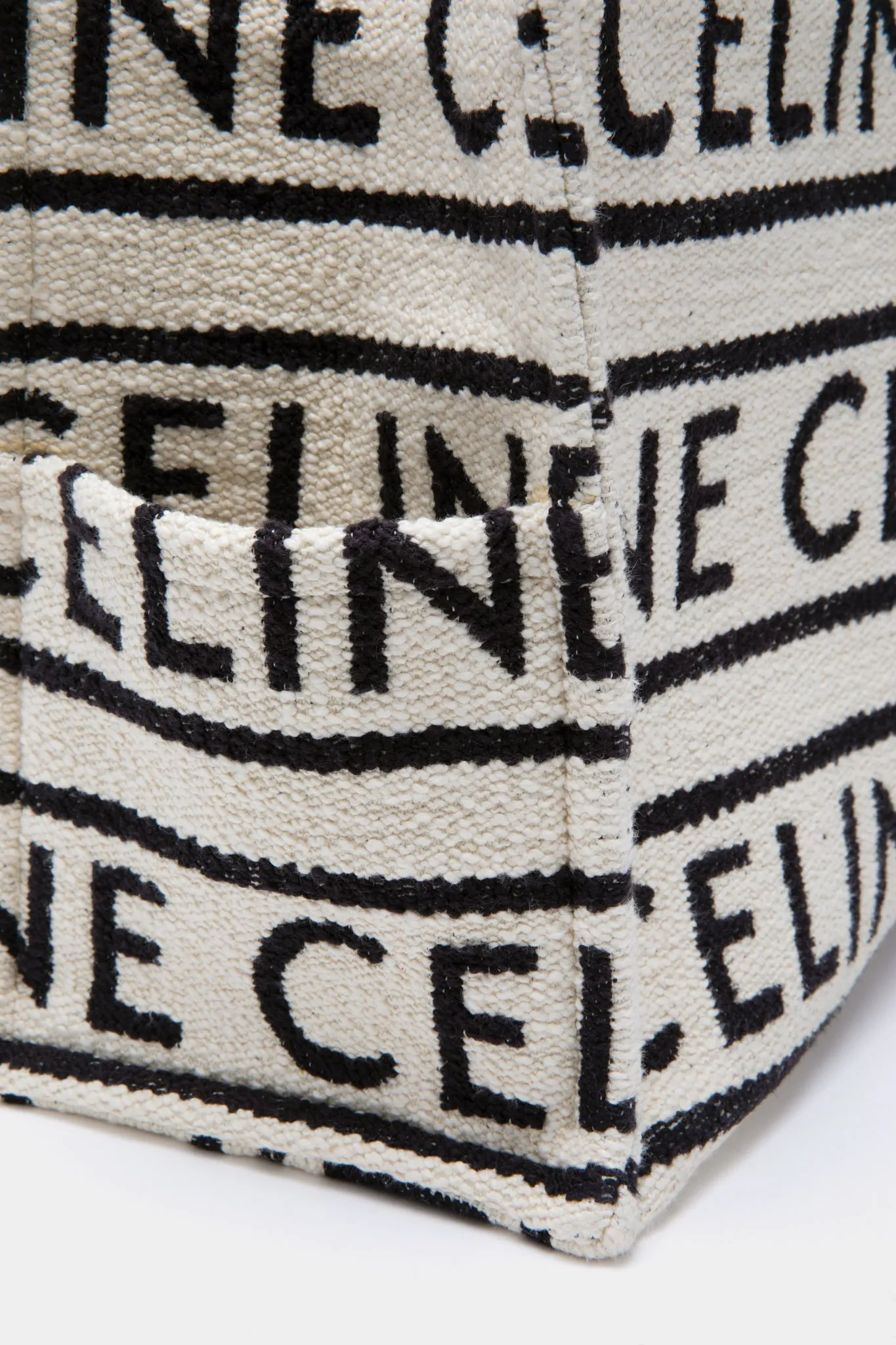 CELINE Cabas Thais Canvas Tote Bag