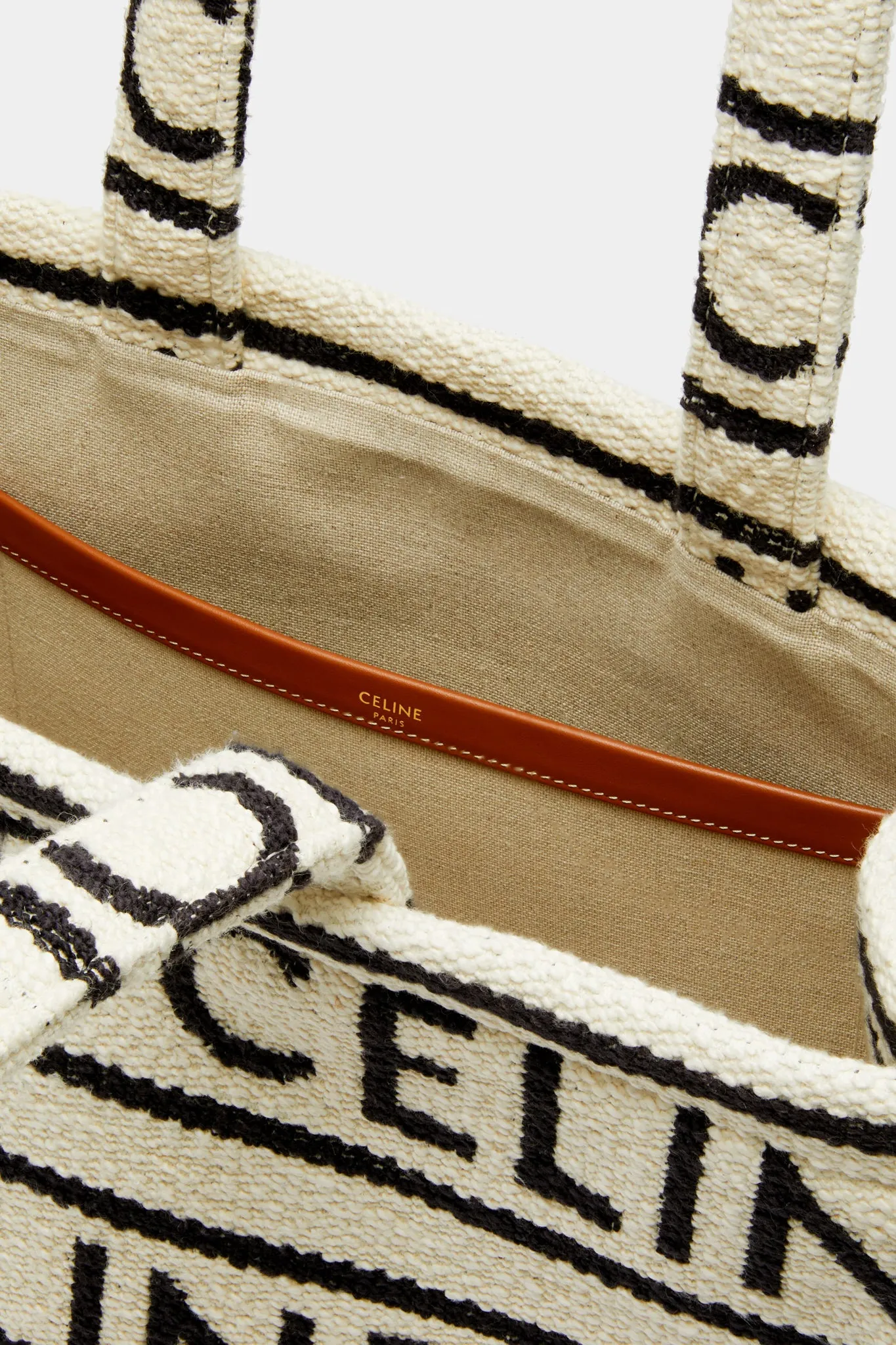 CELINE Cabas Thais Canvas Tote Bag