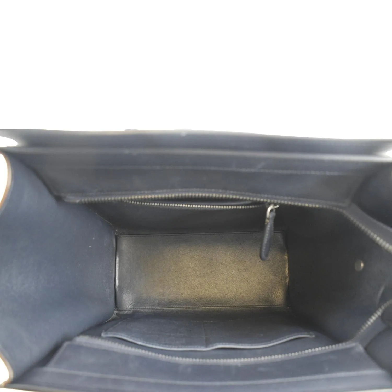 CELINE Micro Luggage Calfskin Leather Tote Bag Tri-Color