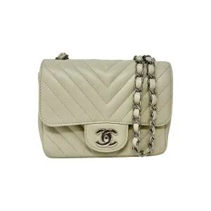 Chanel 2020 Chevron  Mini Square Flap Bag