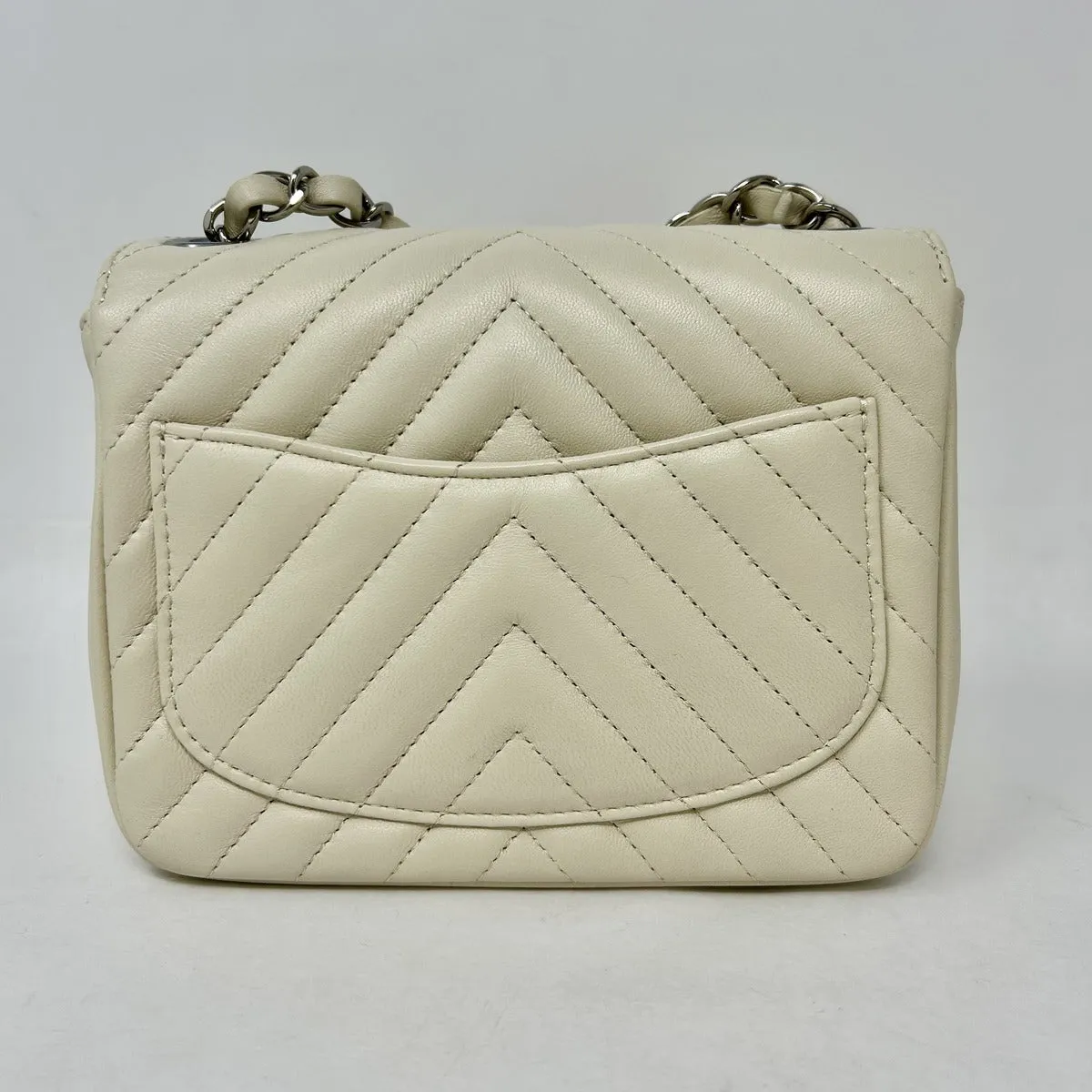 Chanel 2020 Chevron  Mini Square Flap Bag