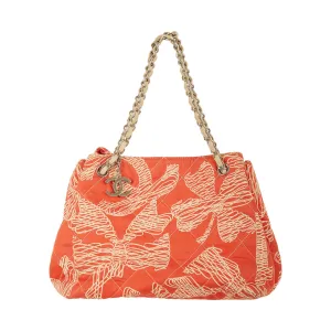 Chanel Coral Print Chain Shoulder Bag