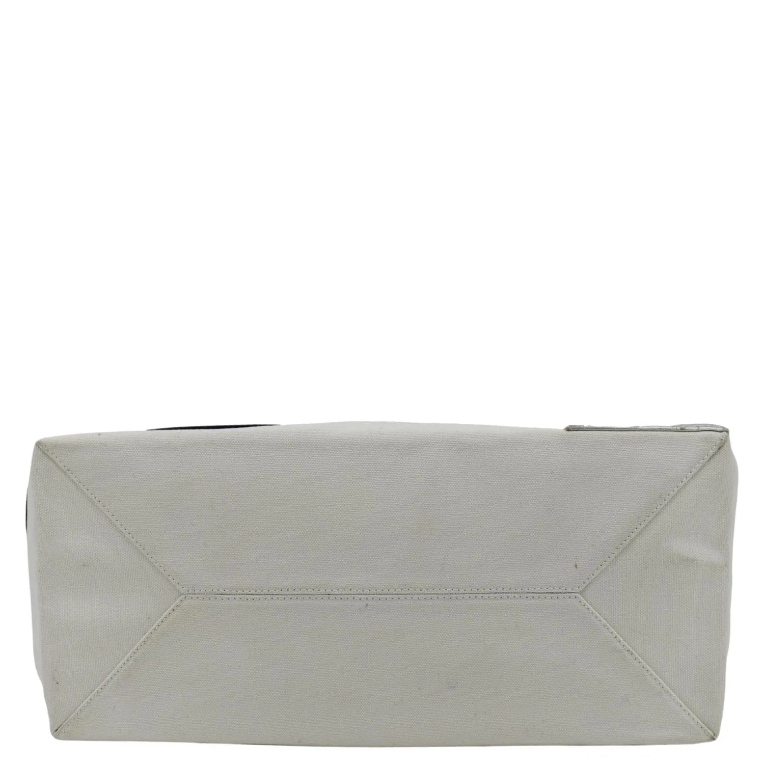 CHANEL Foil No.5 Canvas Chain Shopping Tote Bag White