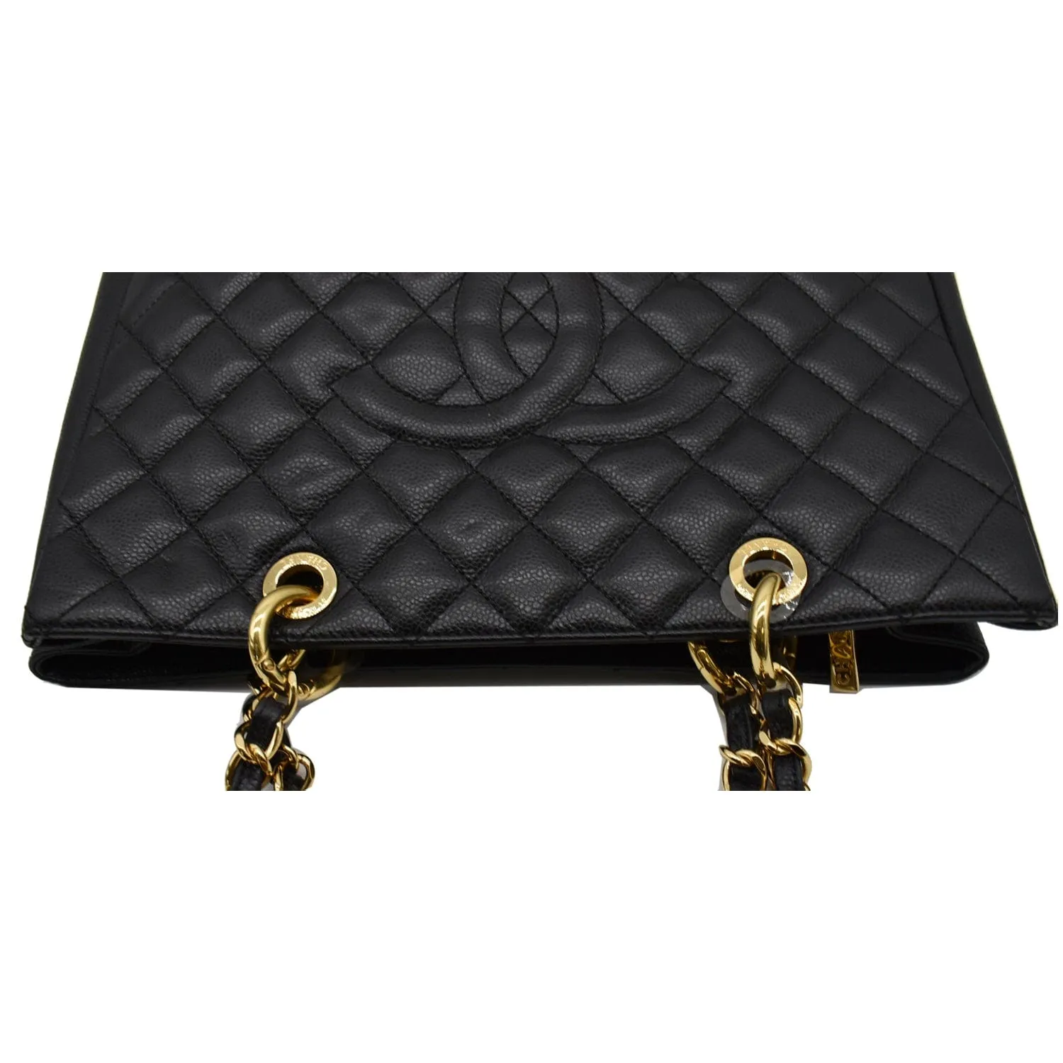 CHANEL Grand Shopping GST Caviar Leather Tote Bag Black